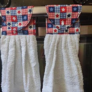 Checkered Stars Hanging Towel, Set of 2 - Kitchen